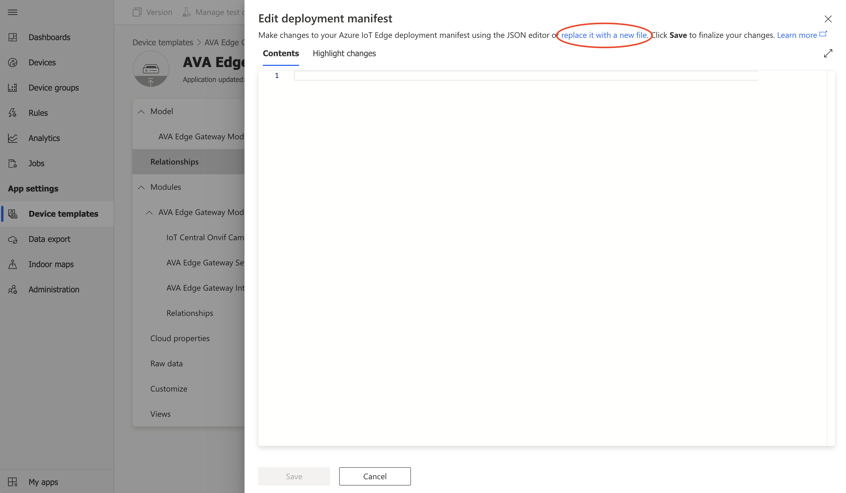 Replace Gateway Manifest