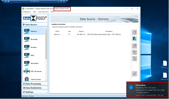 dataFEED OPC Suite Configuration