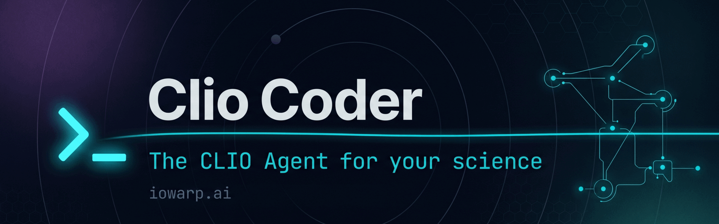 Clio Coder, the coding agent in IOWarp's CLIO ecosystem of agentic science