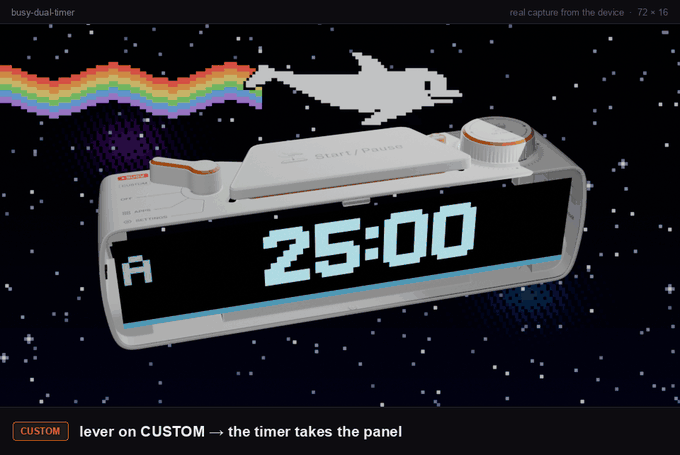 The timer running on a BUSY Bar