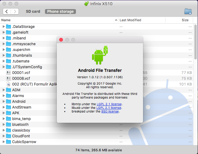 Android File Transfer Asus X45C