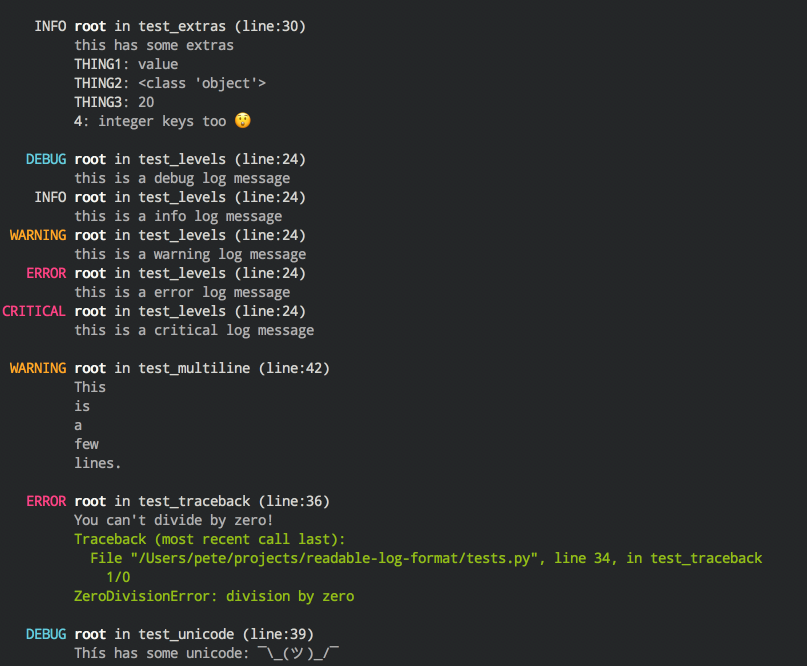 4 log python Package log : formatter Index 0.1.4 Python readable