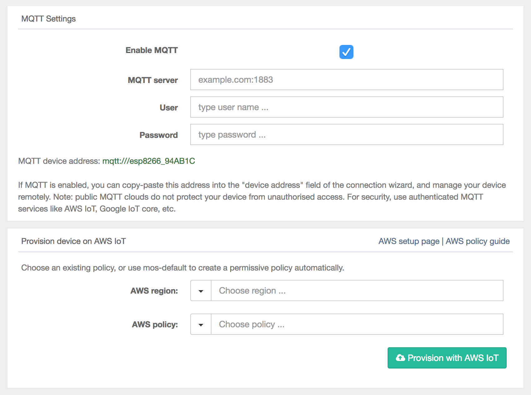 MOS tool AWS Setup