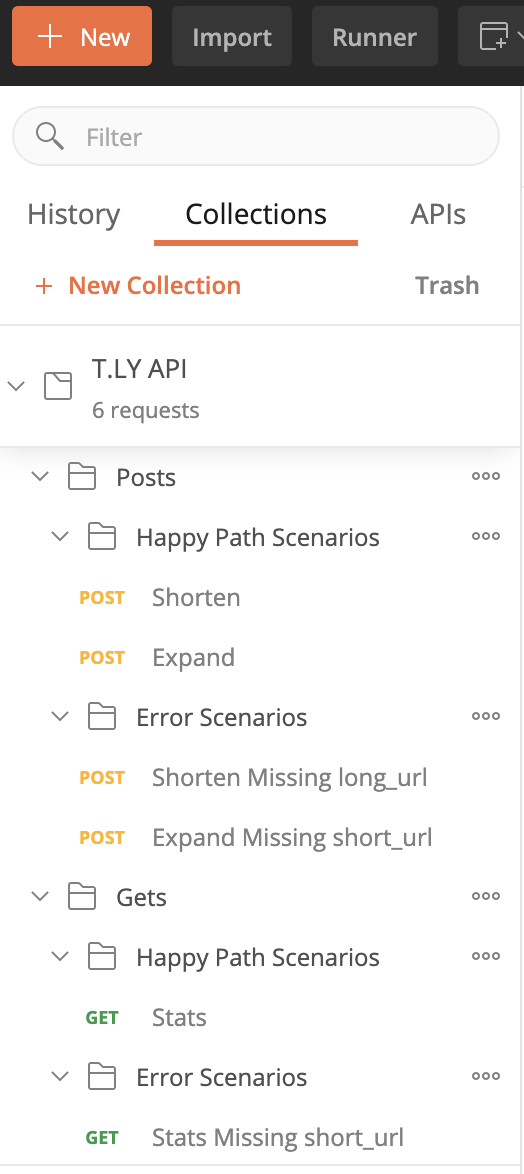T.LY API Postman Collection