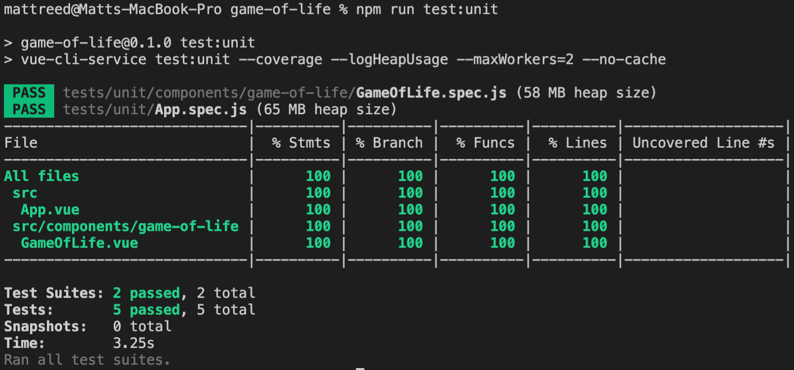 Unit Testing Output with Full Code Coverage