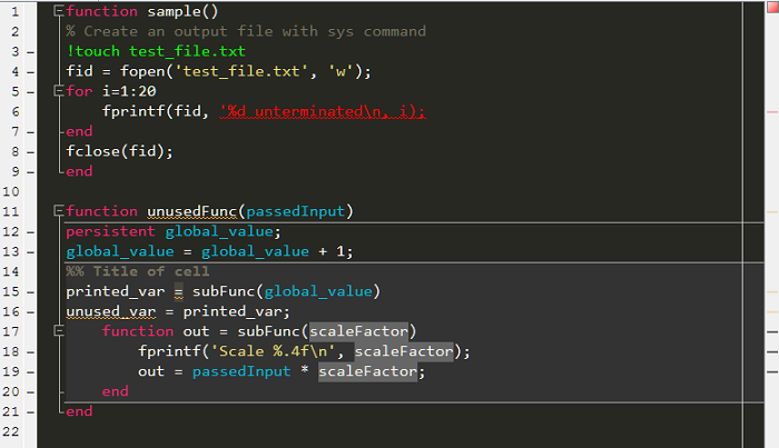 Monokai sample