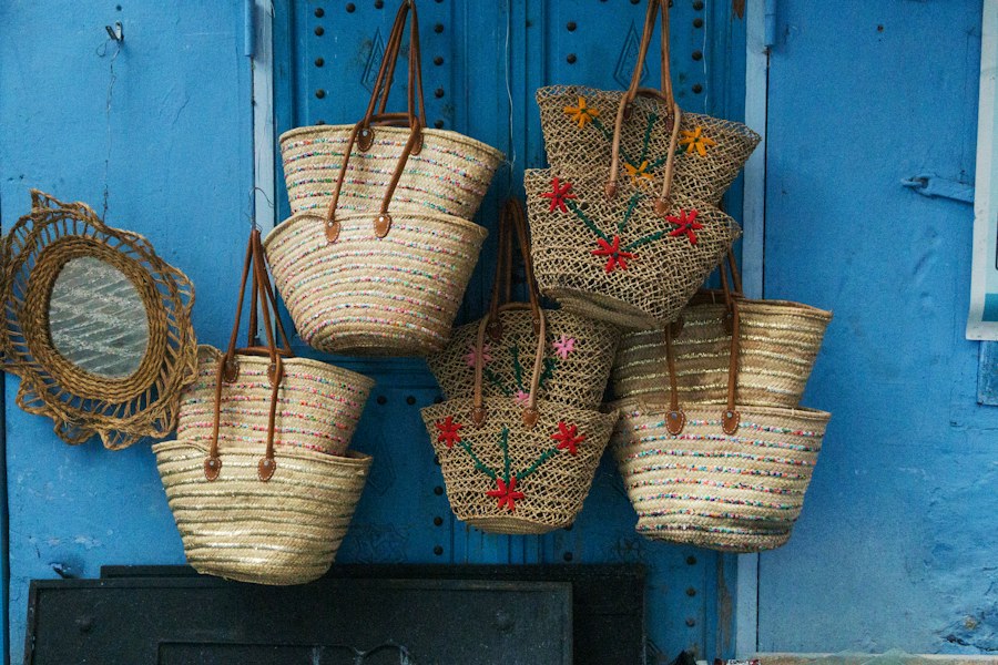 Colorful floral woven bag inspiration