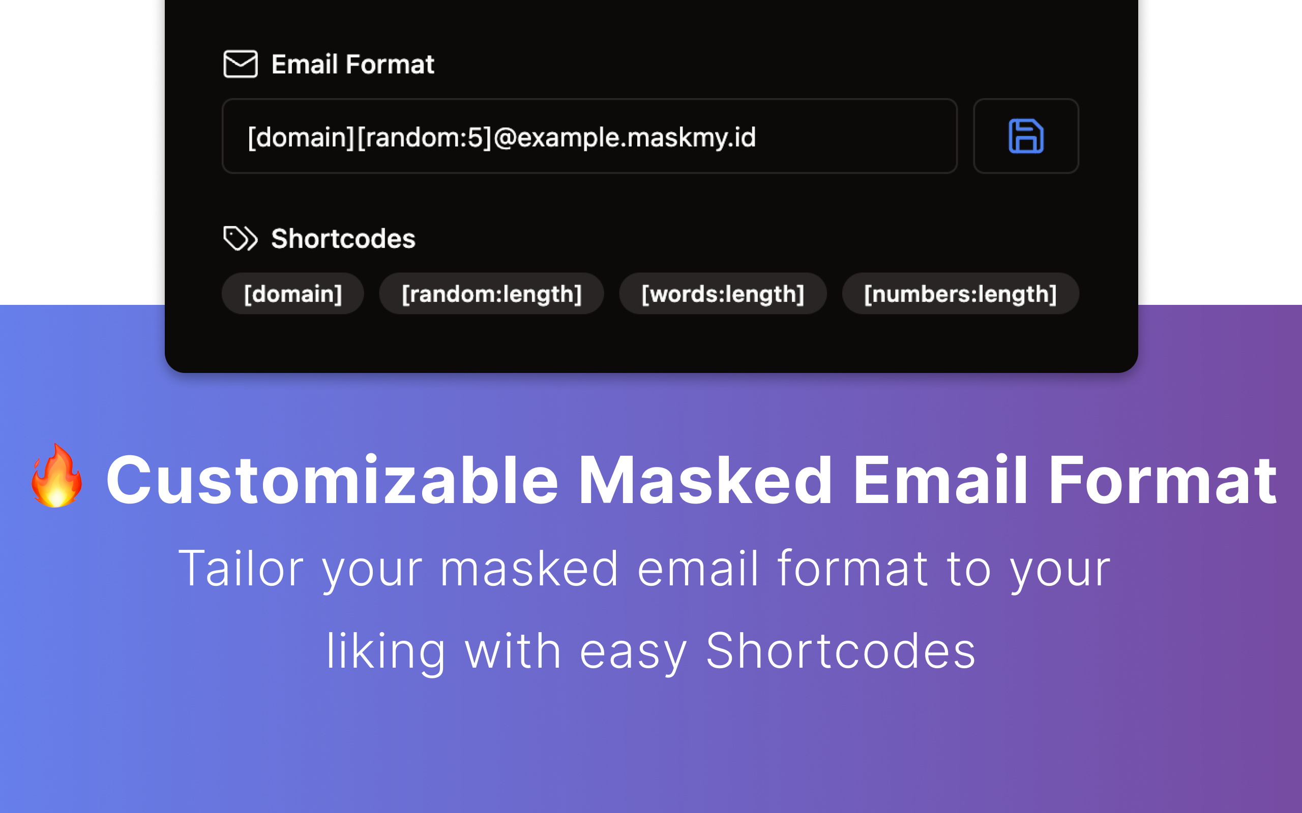 Customizable Email Format