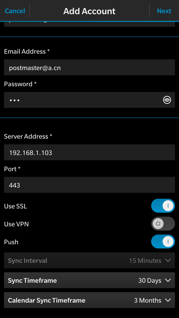 Exchange ActiveSync Setup BlackBerry 10 Devices