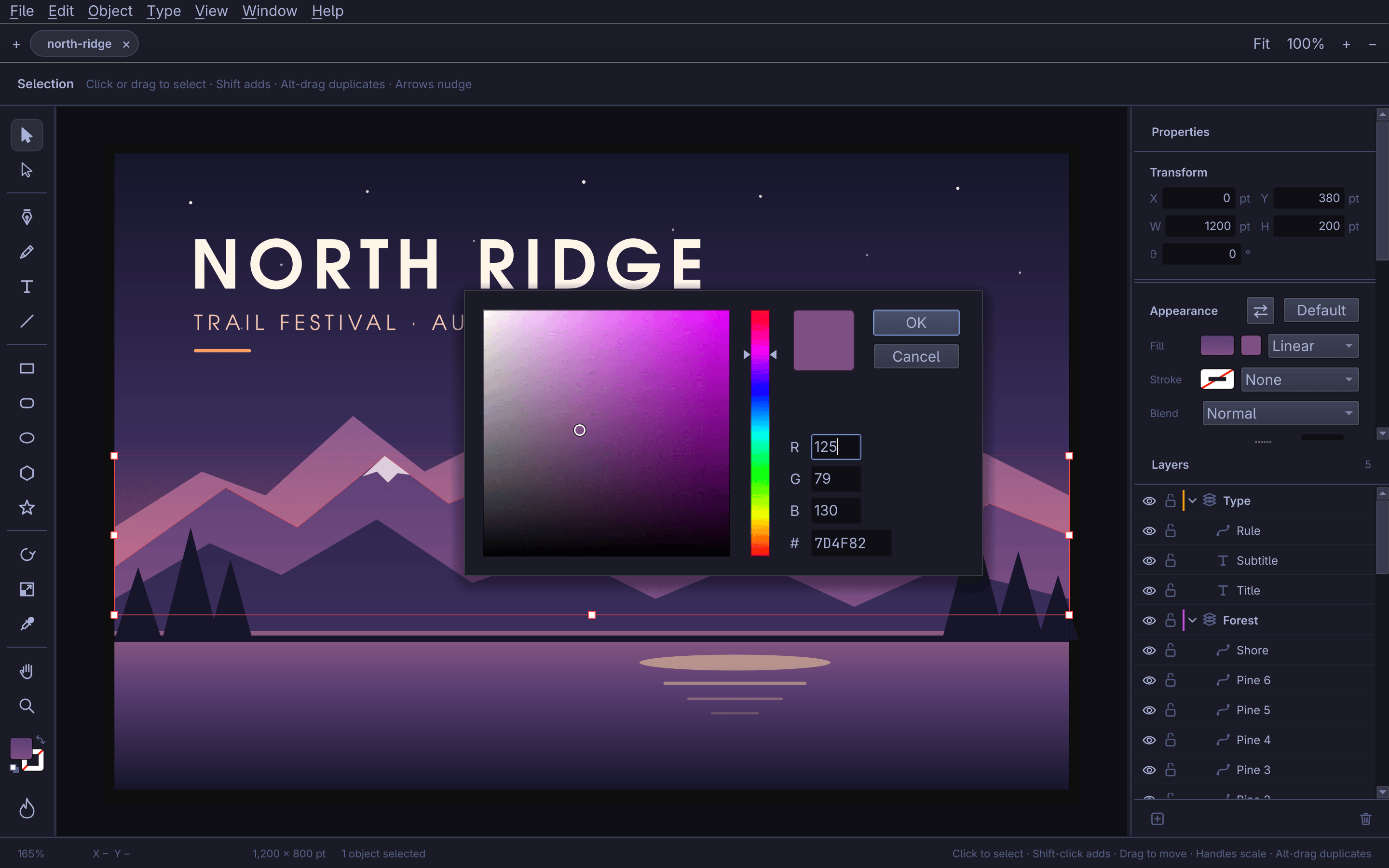 Gradient fill