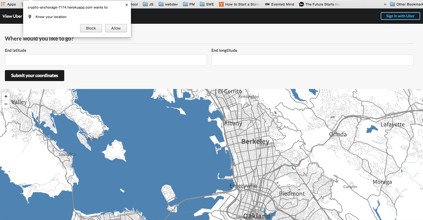 Homepage: determine start destination