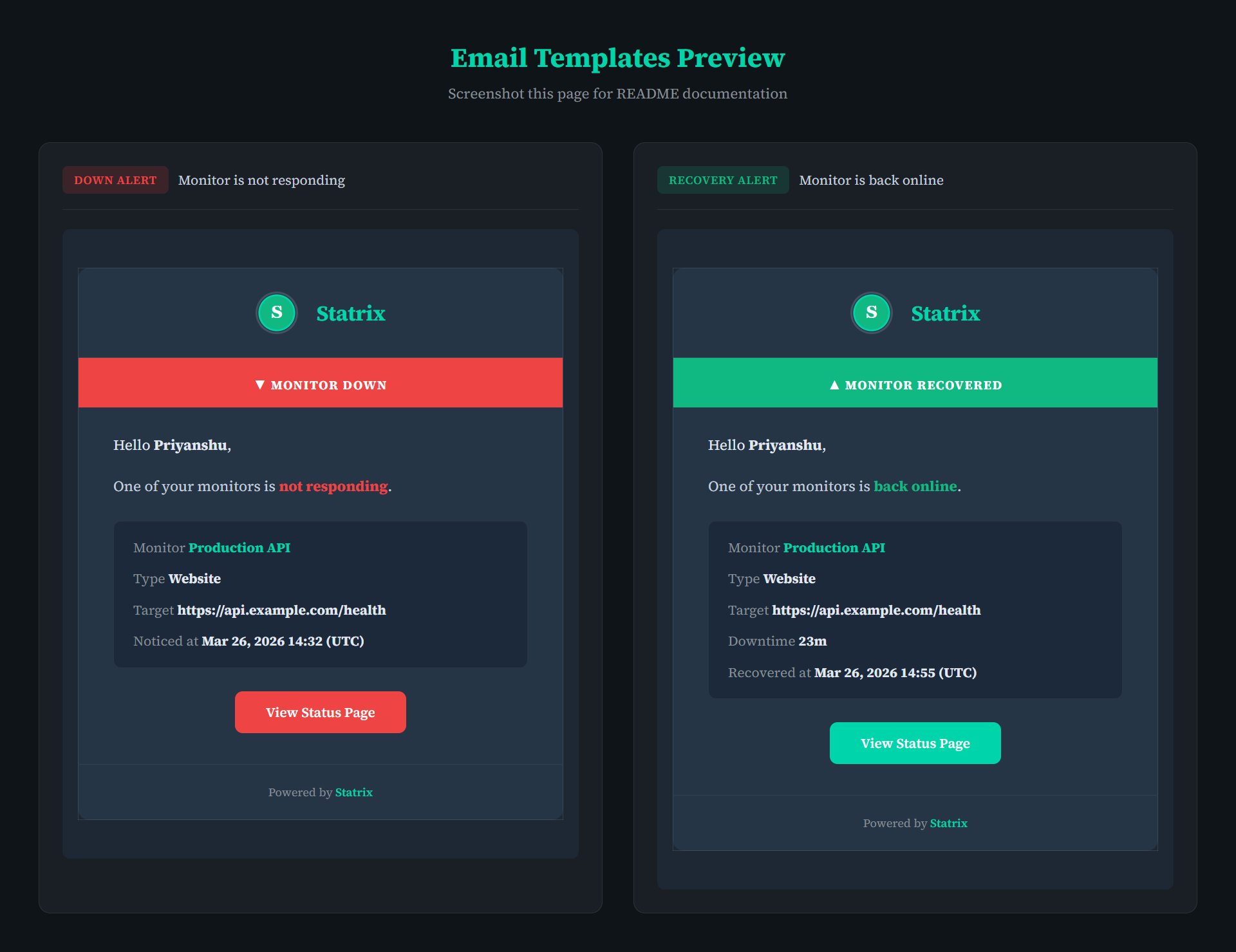 Statrix Email Alerts