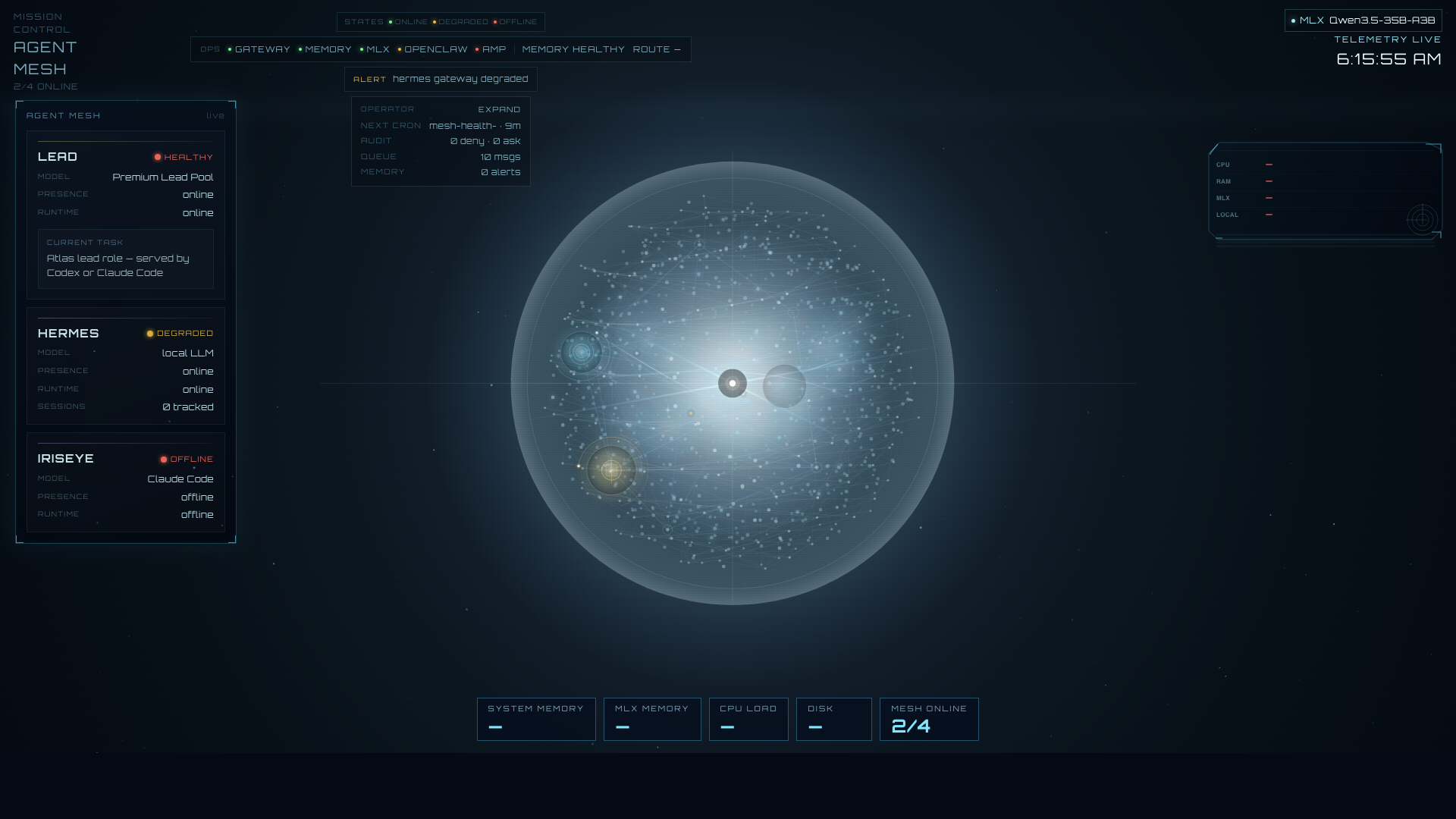 Mission Control Dashboard