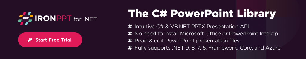IronPPT NuGet Trial Banner Image