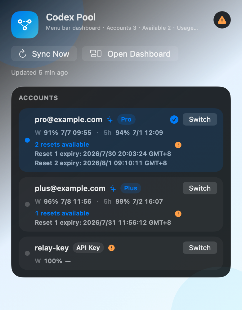 Menu Bar Status