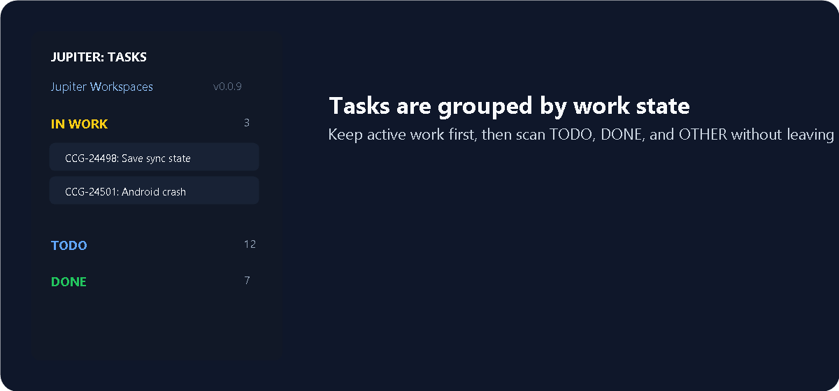 Grouped Jira task queue