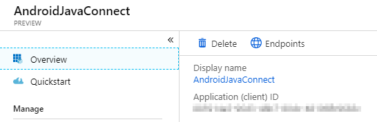 A screenshot of Application Id