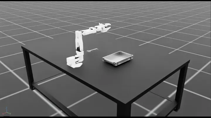 SO-ARM picking and placing surgical scissors