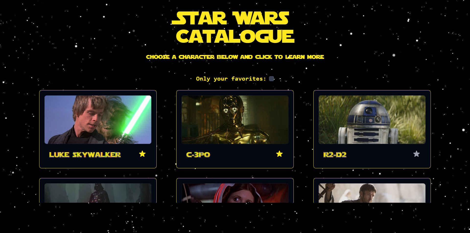Star Wars Catalogue