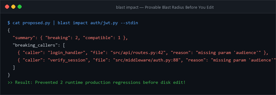 BlastCode Impact Radius Demo