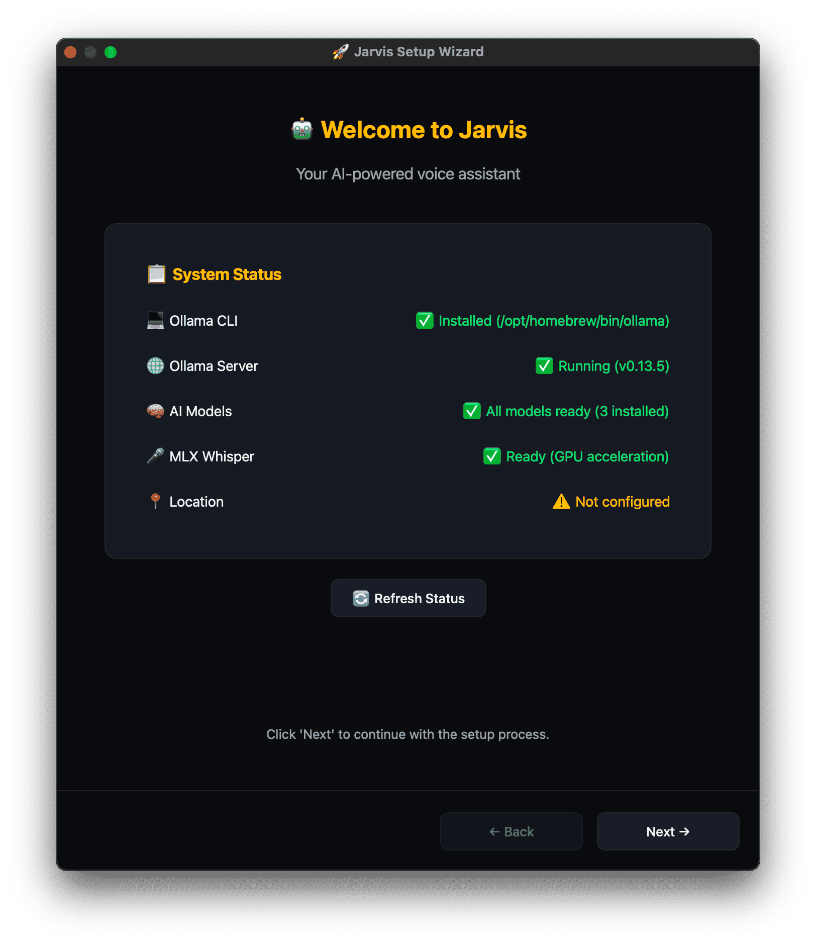 Setup - Initial Check