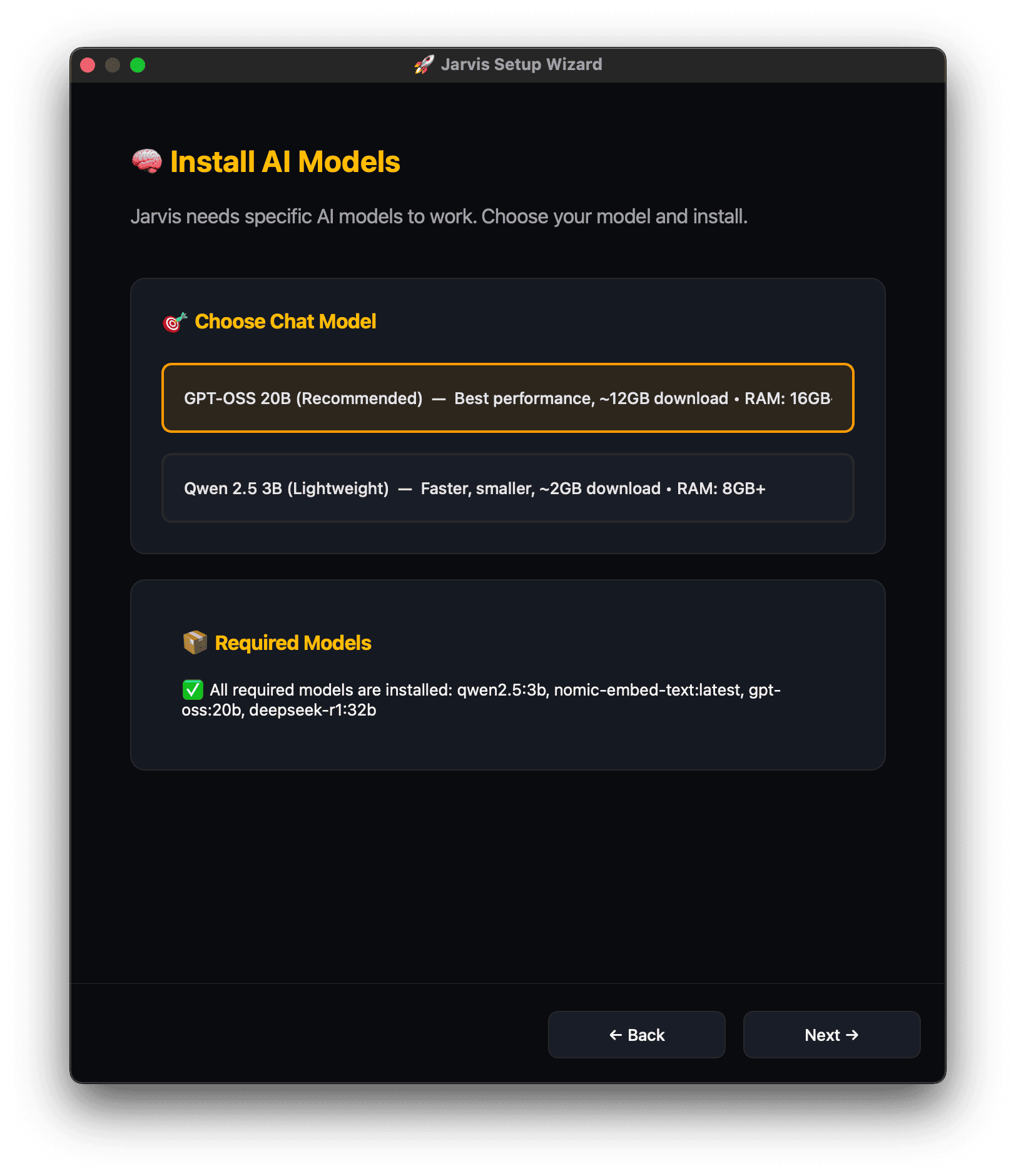 Setup - Model Selection