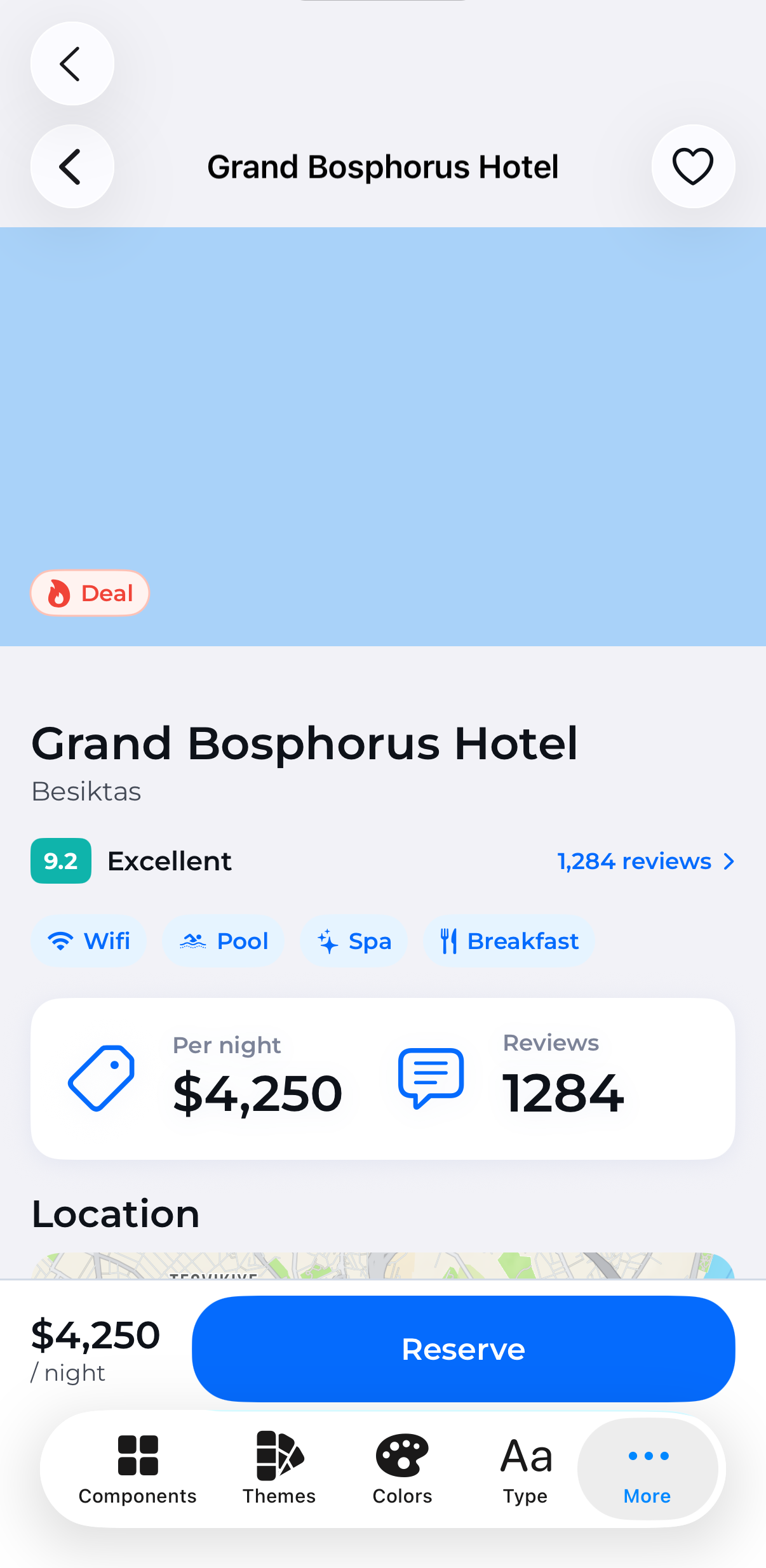 Example app — hotel detail