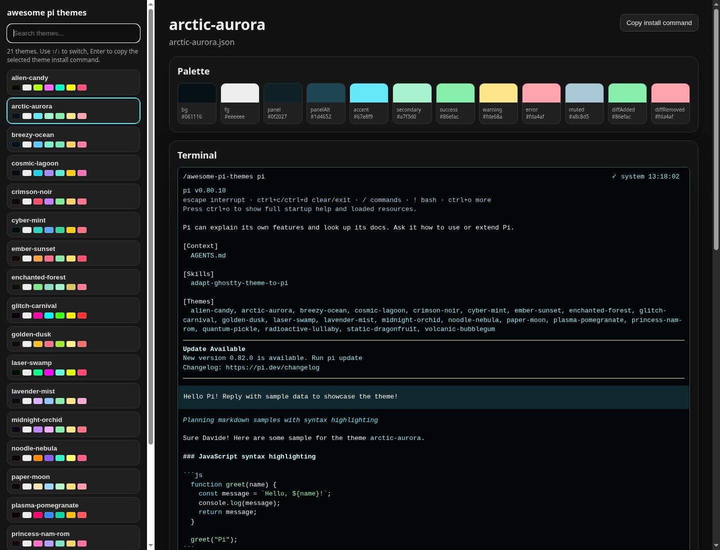 Screenshot of arctic-aurora