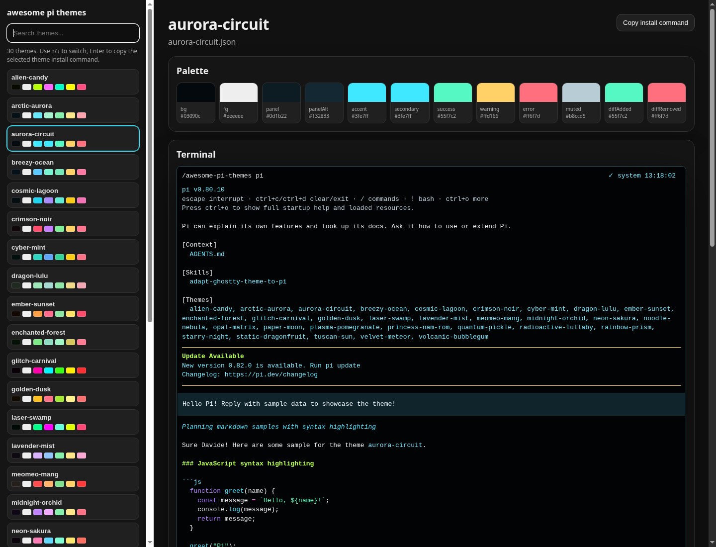 Screenshot of aurora-circuit