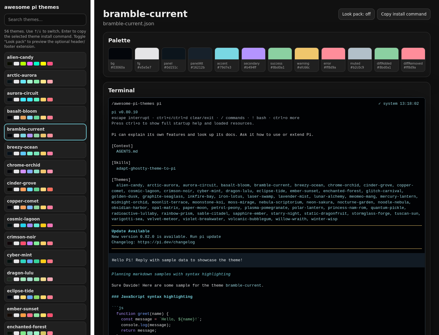 Screenshot of bramble-current