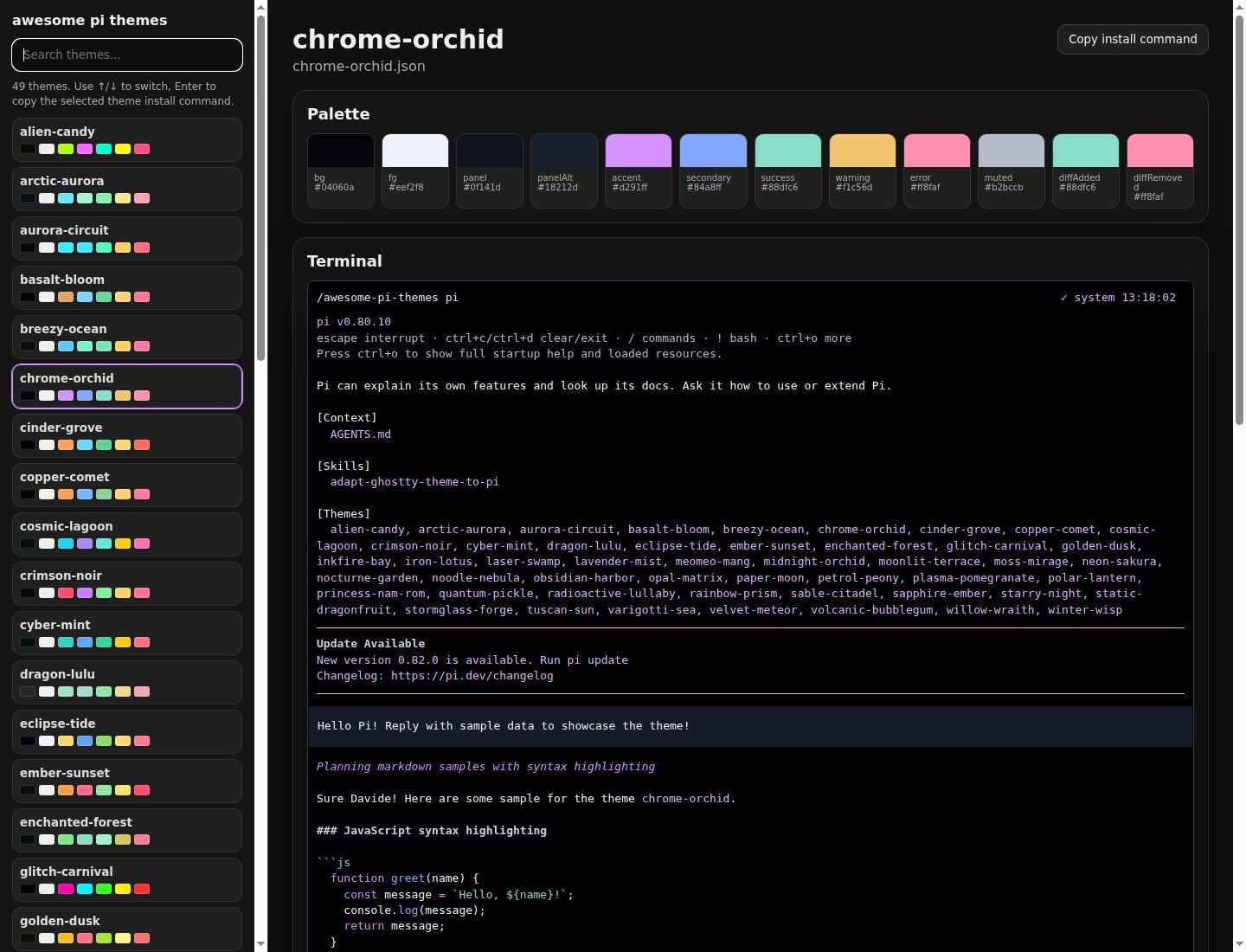 Screenshot of chrome-orchid