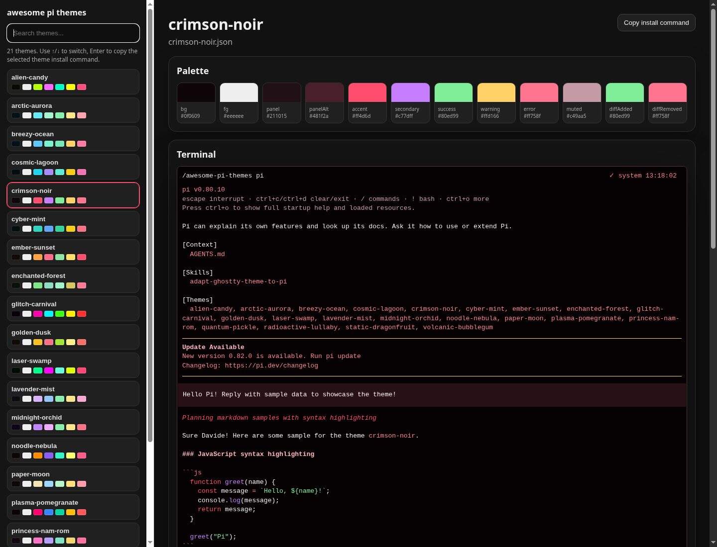 Screenshot of crimson-noir