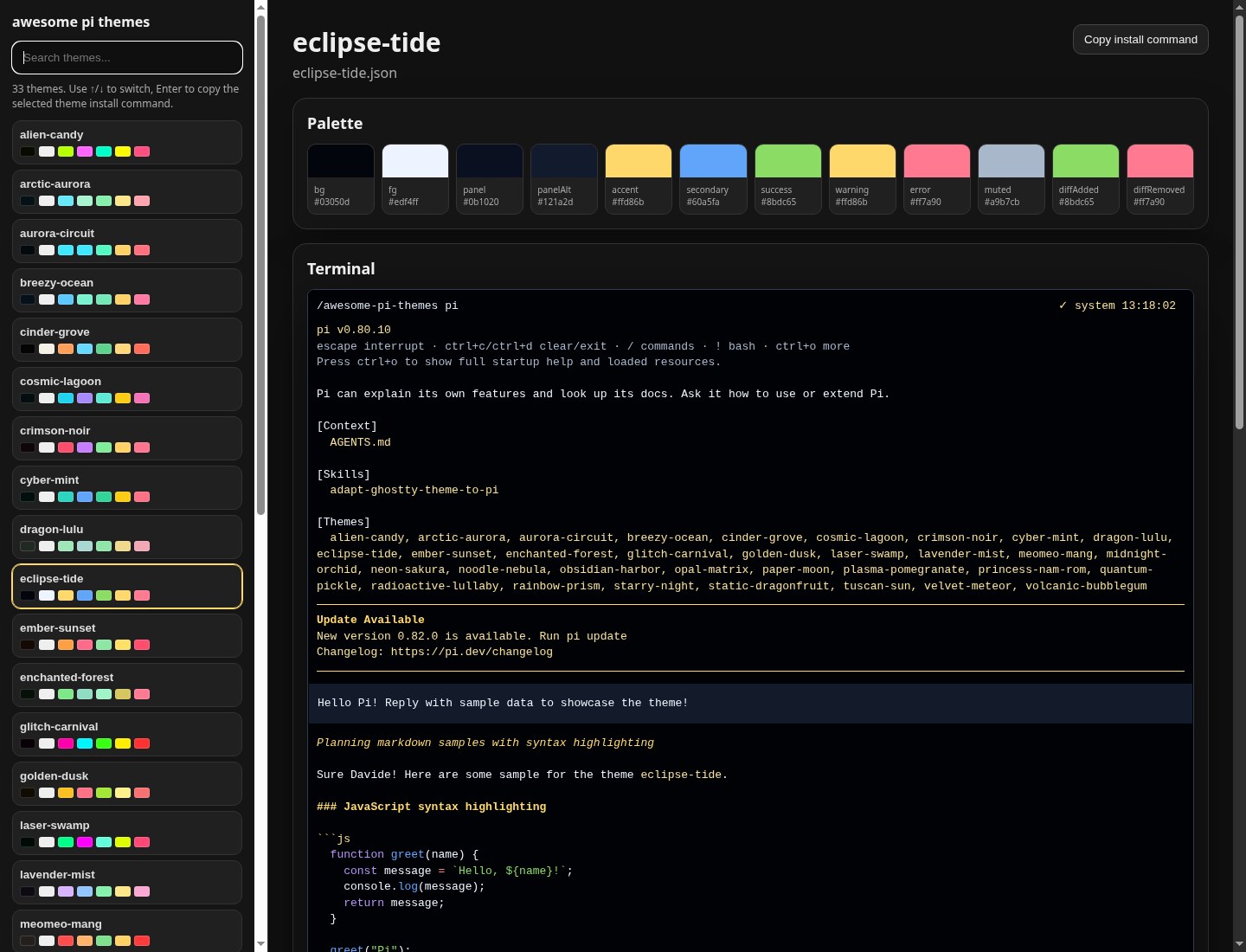 Screenshot of eclipse-tide