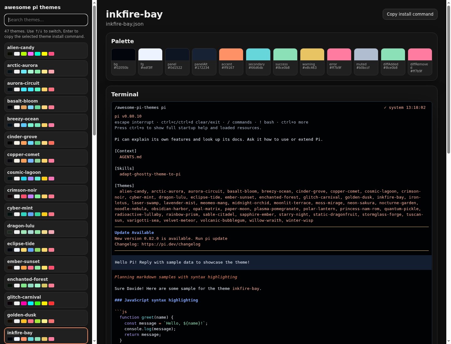Screenshot of inkfire-bay