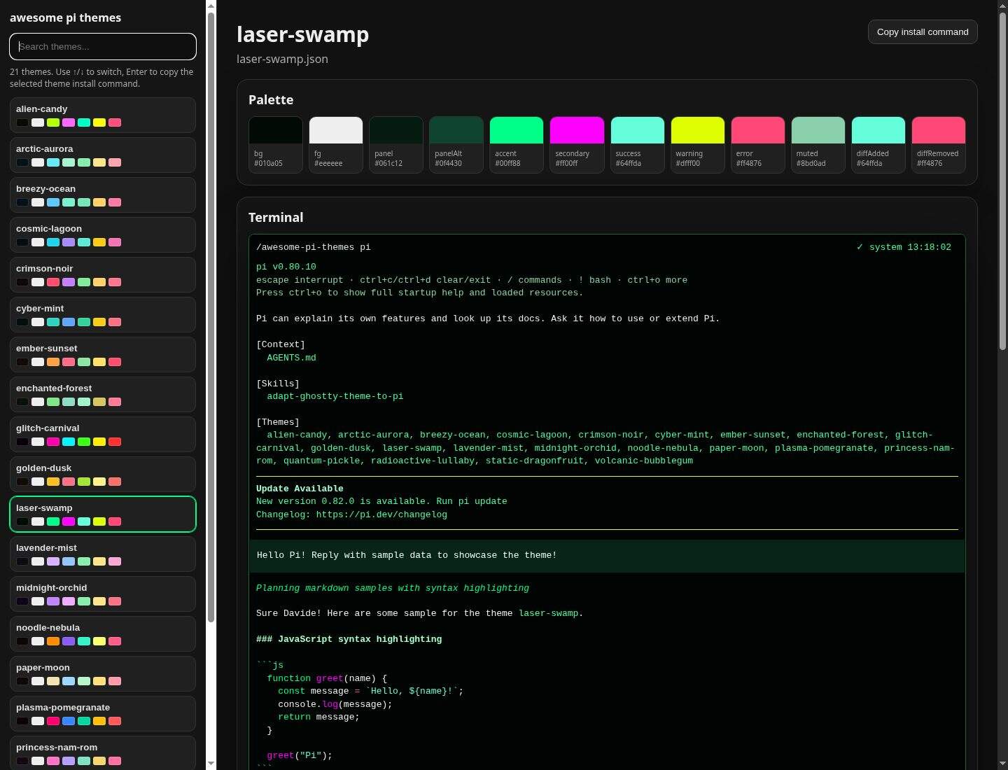 Screenshot of laser-swamp