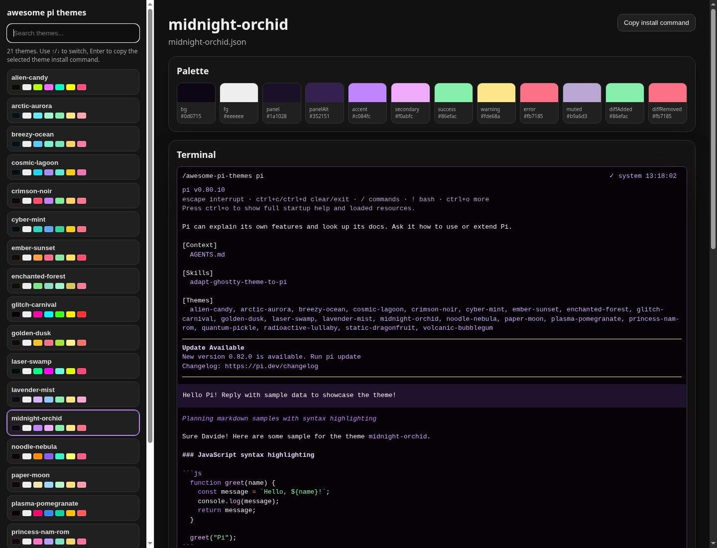 Screenshot of midnight-orchid