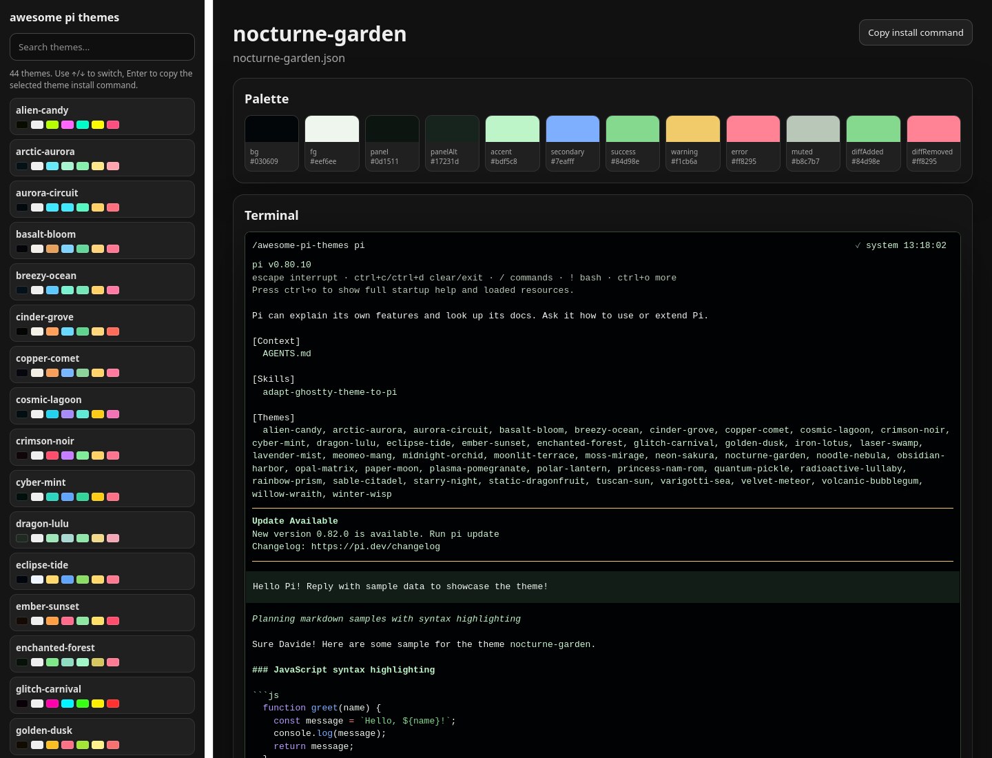 Screenshot of nocturne-garden
