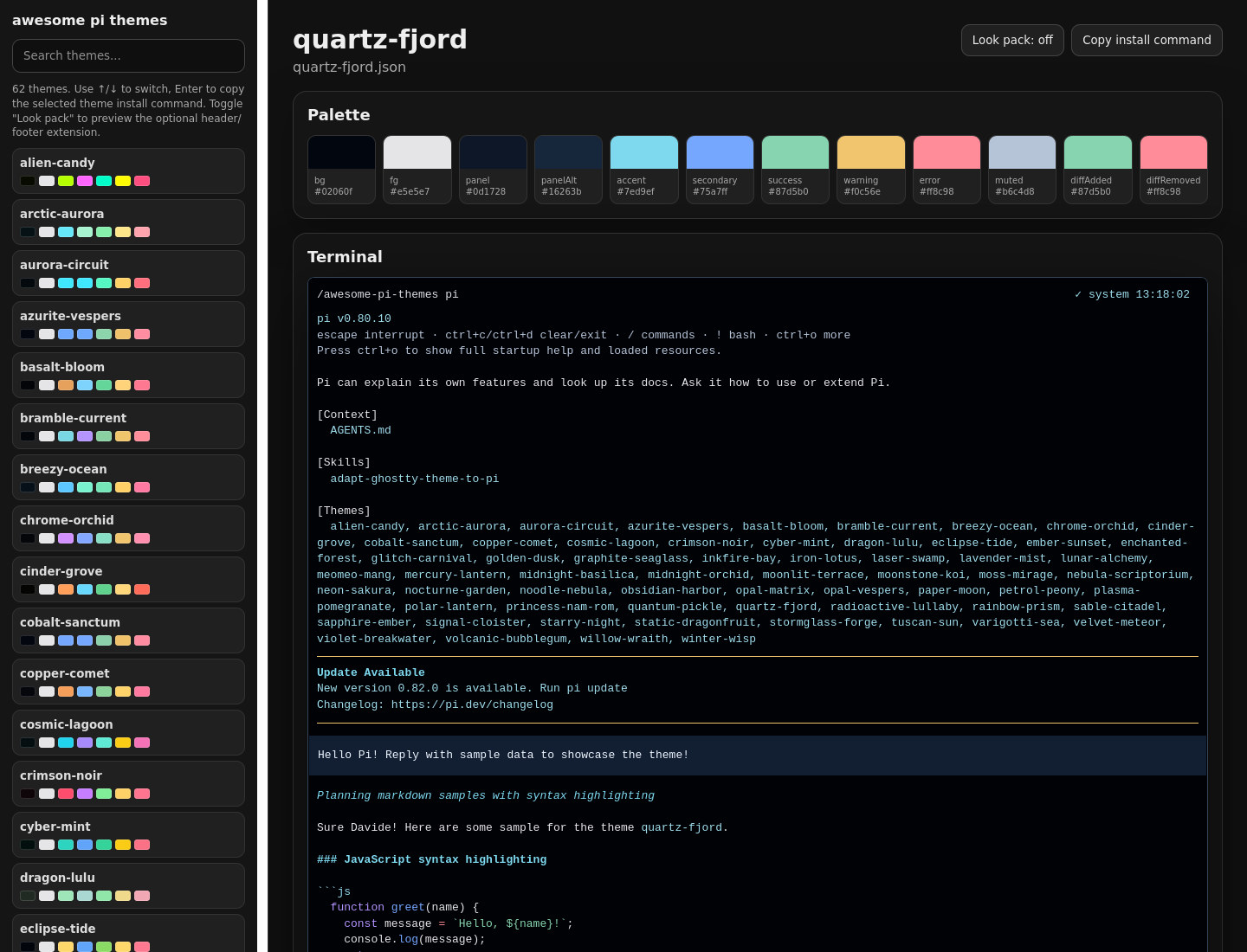Screenshot of quartz-fjord