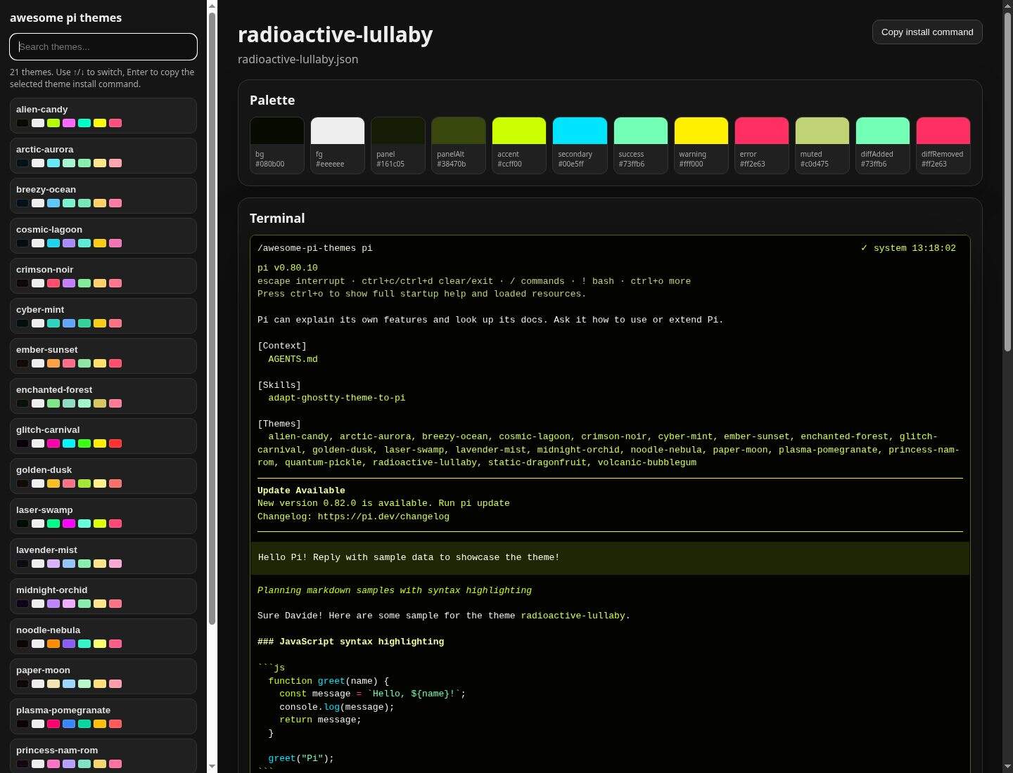 Screenshot of radioactive-lullaby