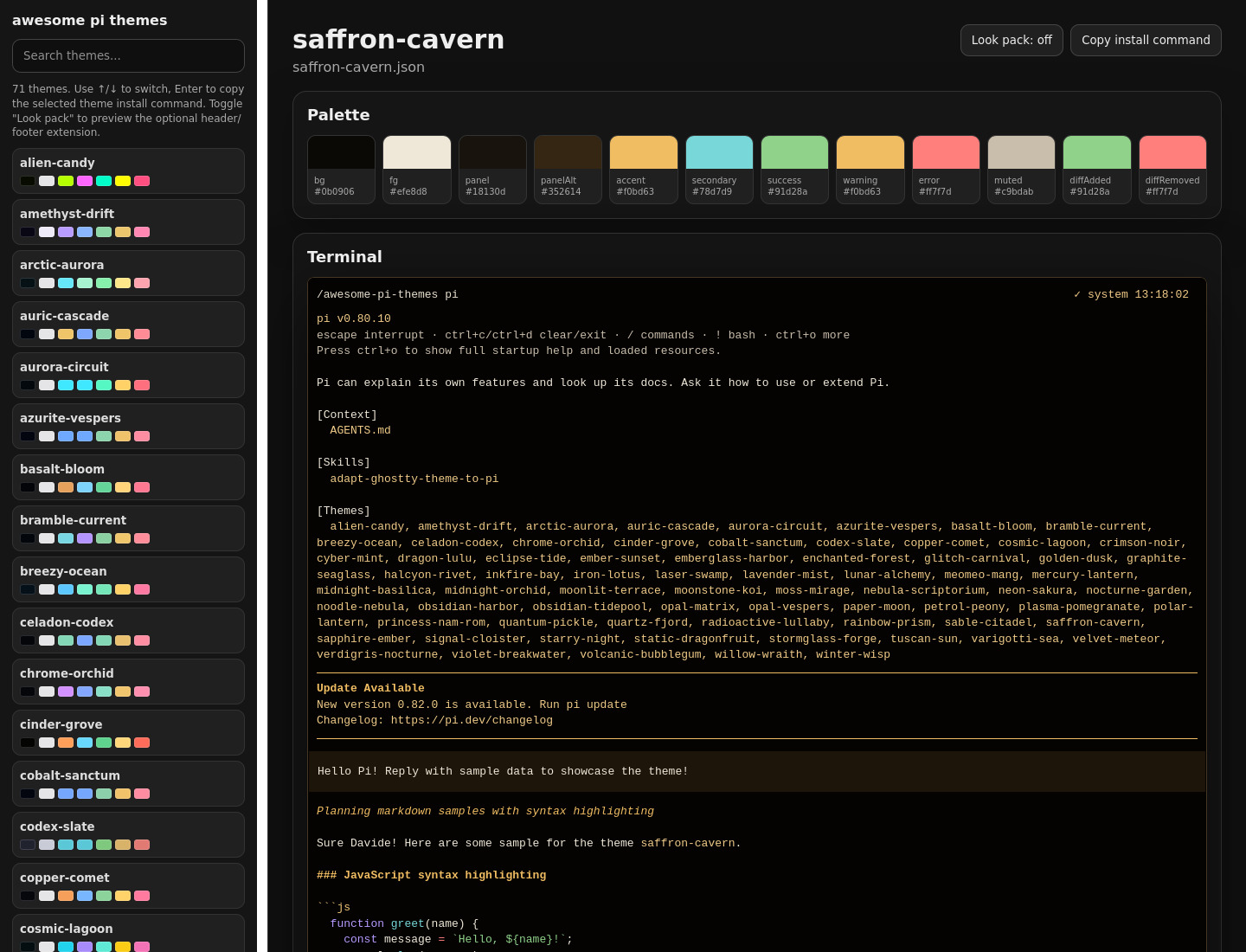 Screenshot of saffron-cavern