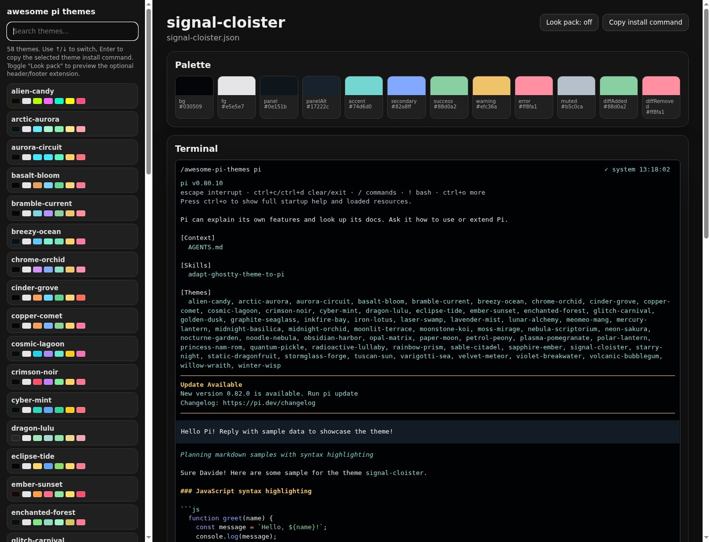 Screenshot of signal-cloister