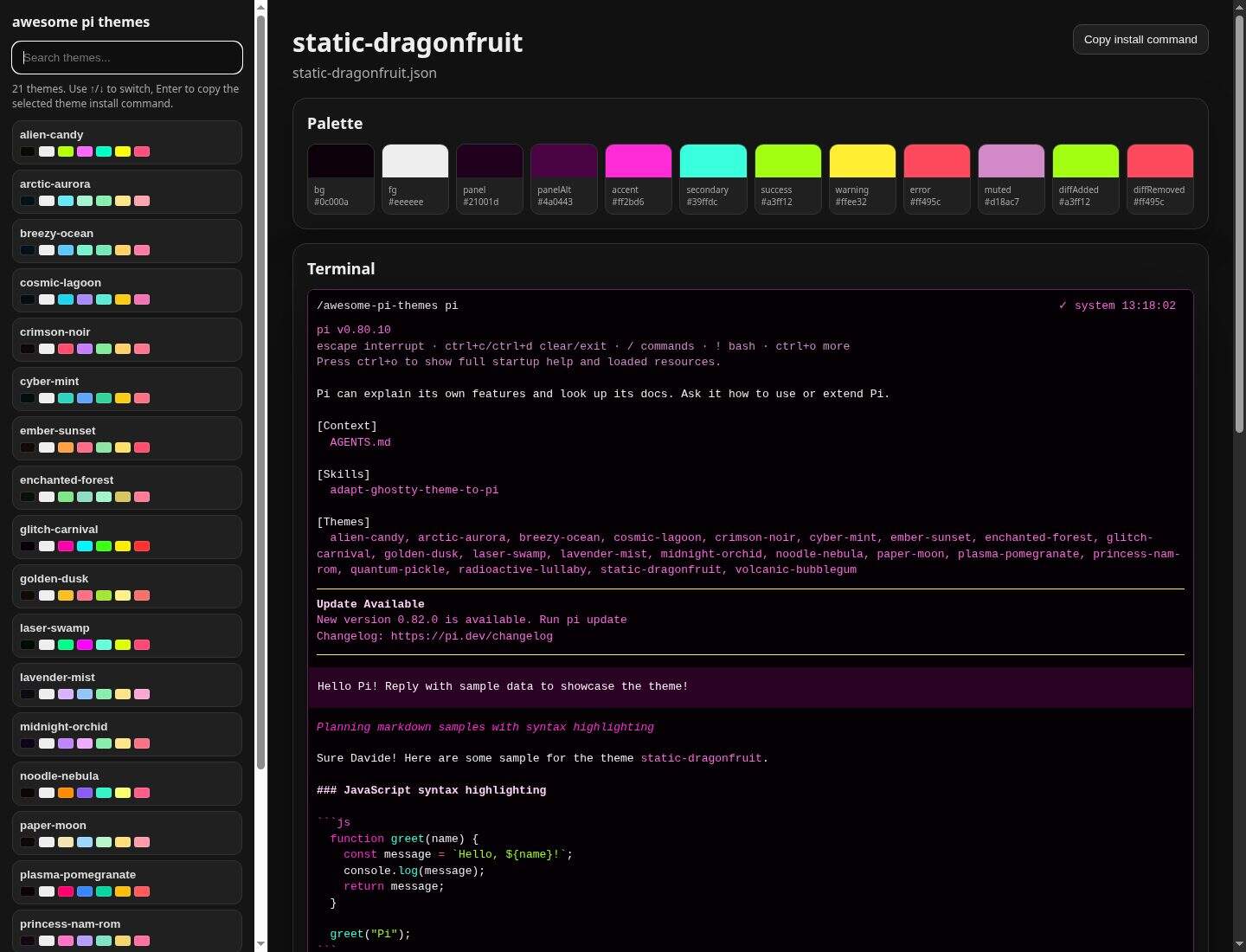 Screenshot of static-dragonfruit