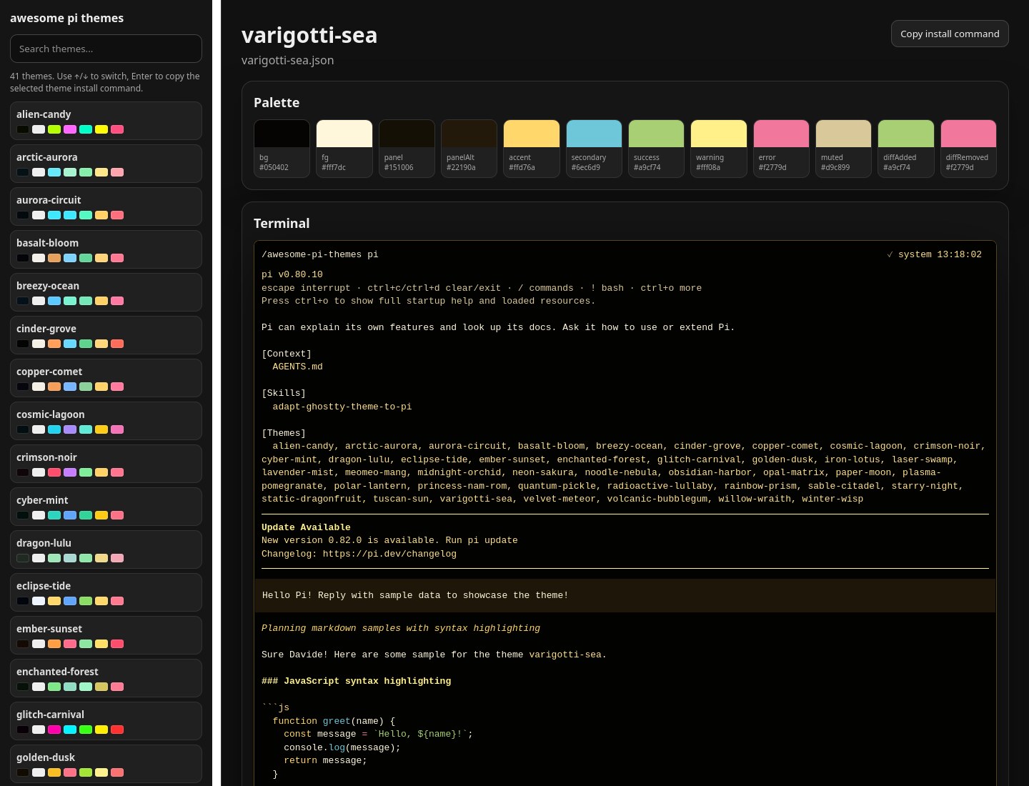 Screenshot of varigotti-sea