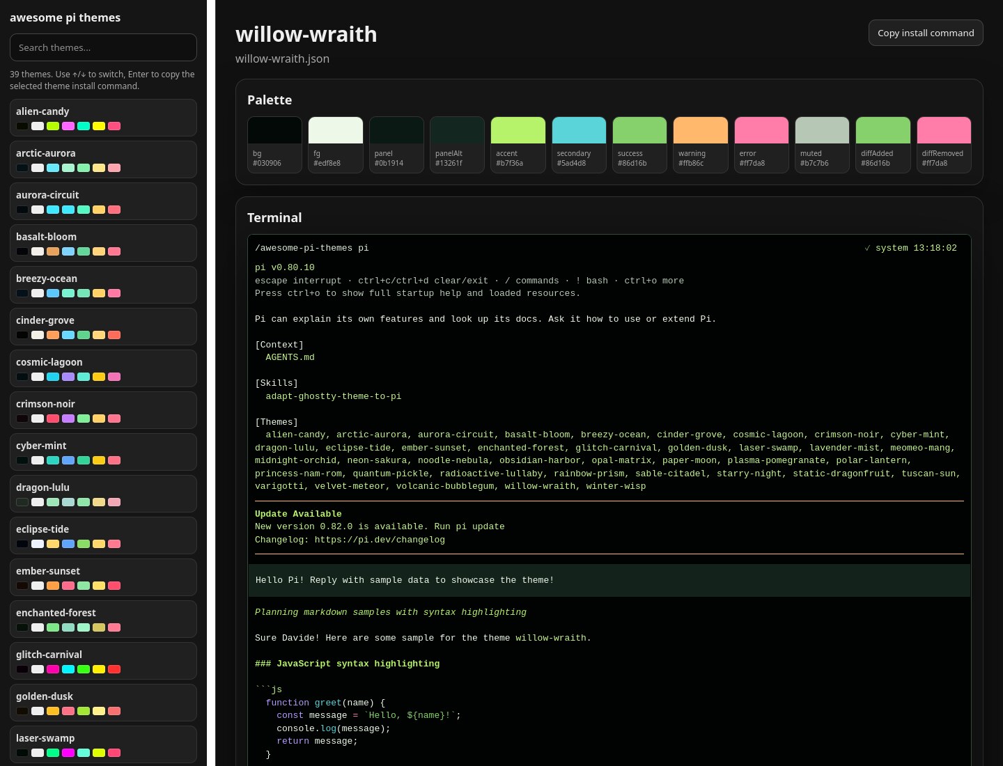 Screenshot of willow-wraith