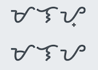 Baybayin text for "malay" versus "malaya"