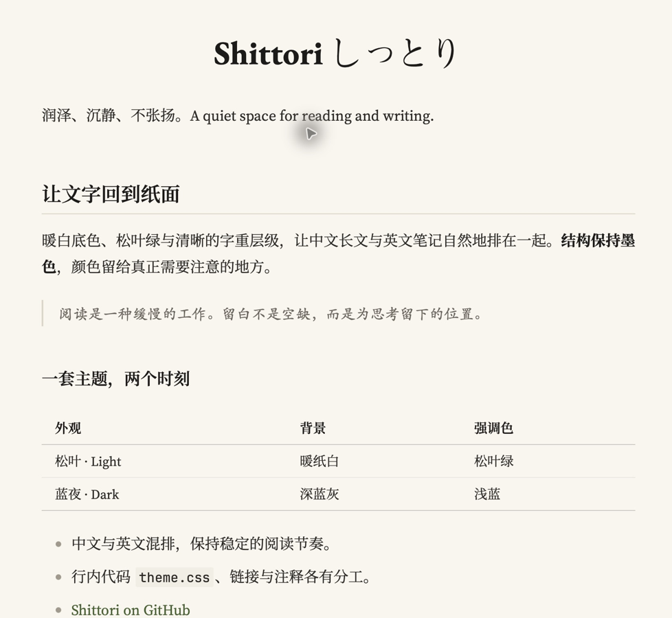 Shittori light