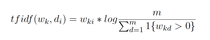 Term frequency inverse document frequency formula