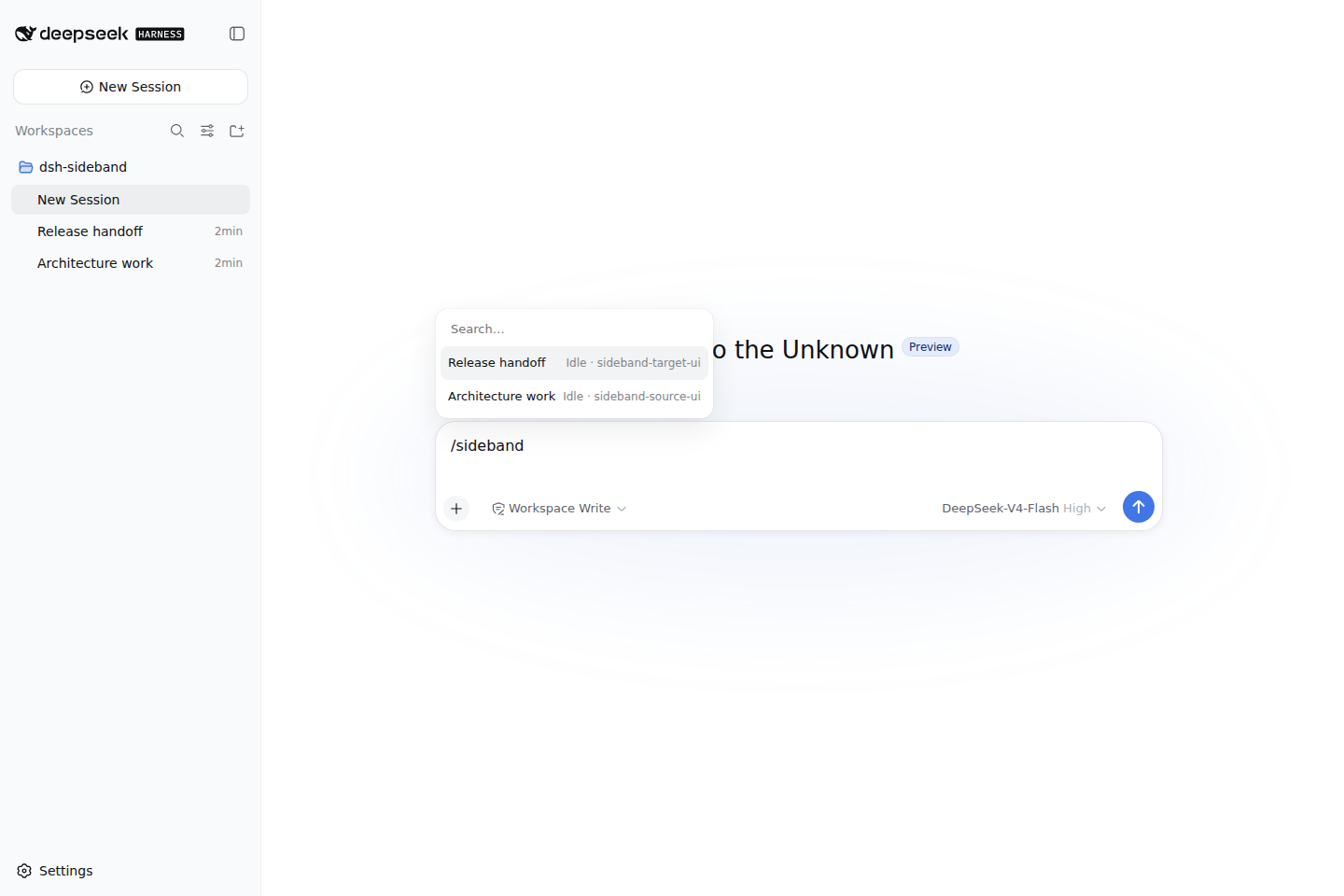 Sideband target picker in DSH Web