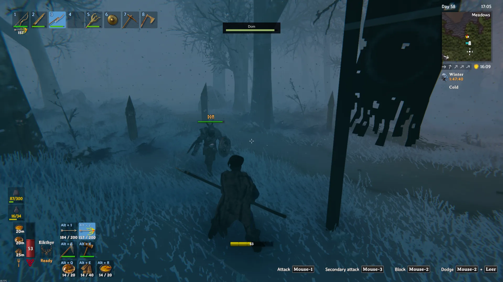 A Sparring duel in progress