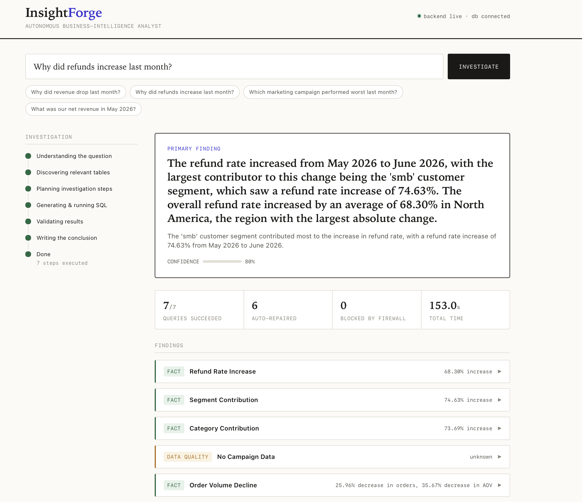 InsightForge interface